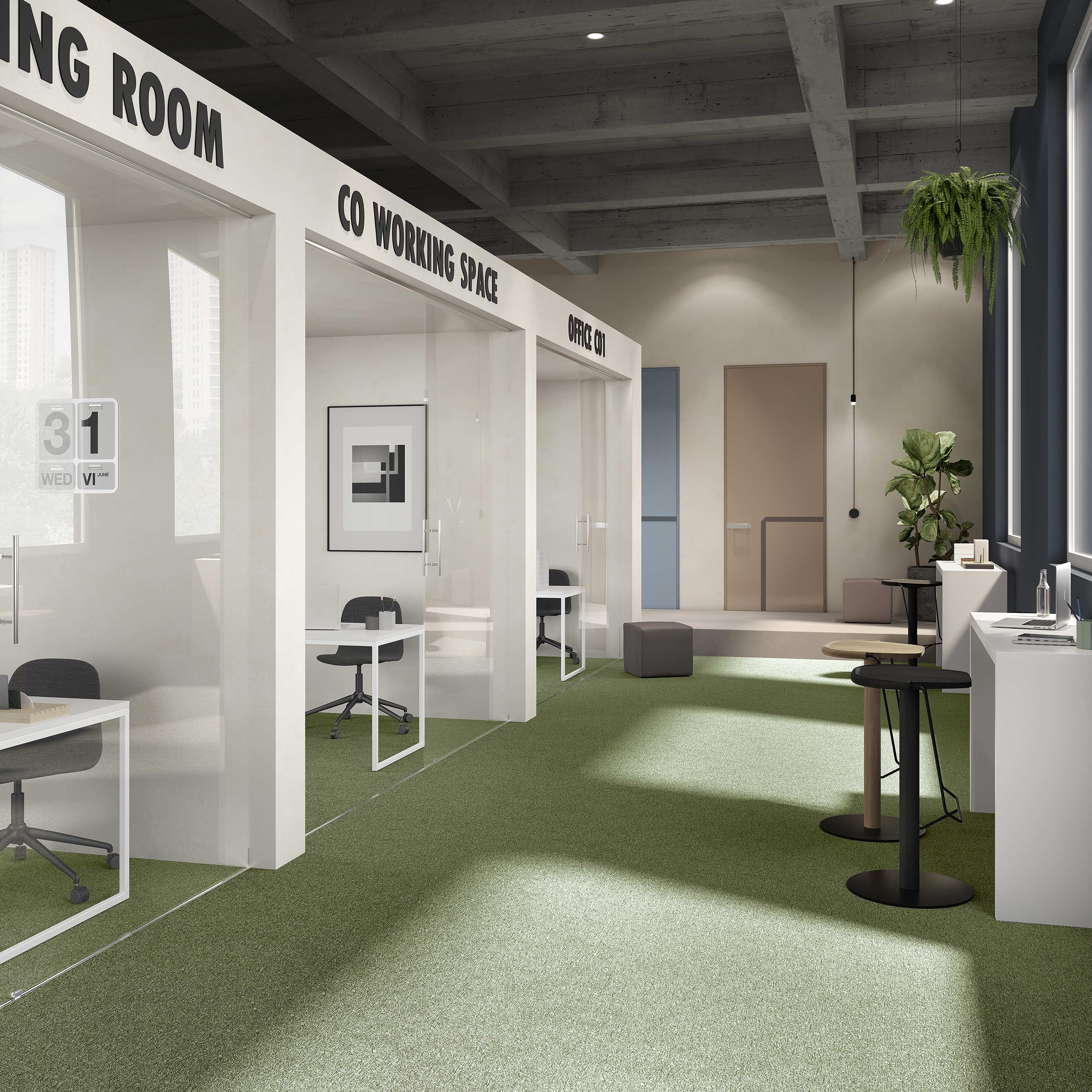 Ковровая плитка Medusa Tile 21 (500*500*5 мм) — купить в Урае