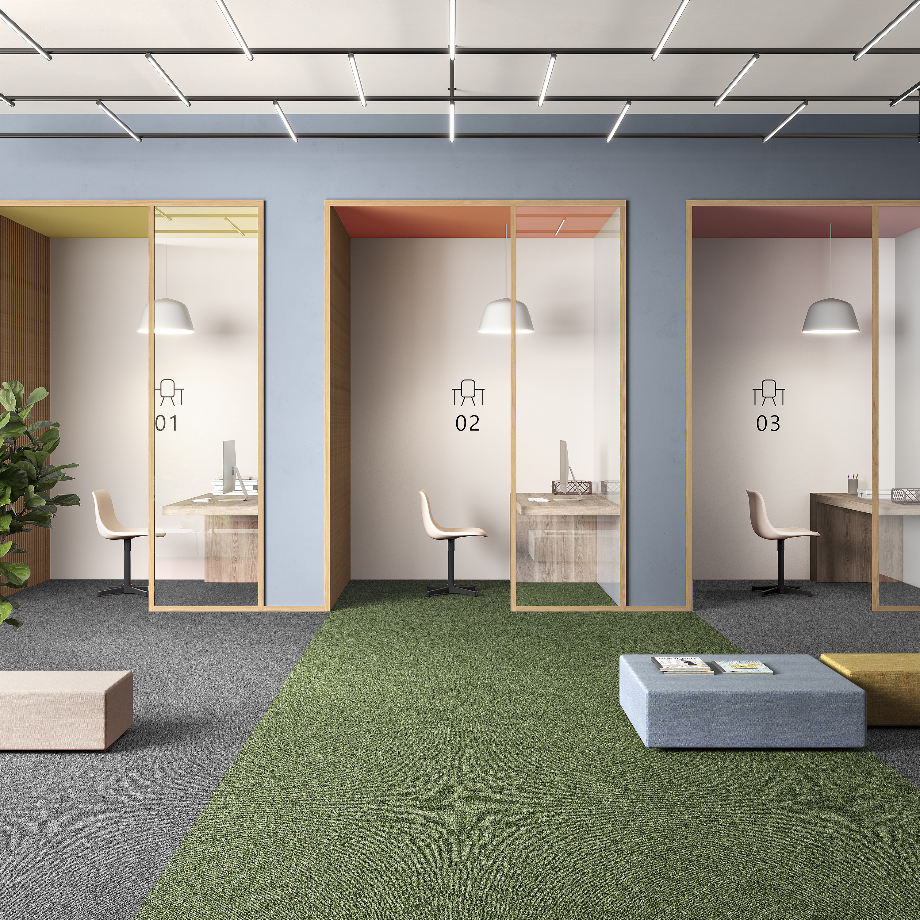 Ковровая плитка Medusa Tile 21 (500*500*5 мм) — купить в Урае