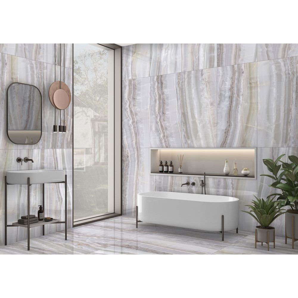 Керамогранит "Ennface" 600*1200 Ivory Extra High Glossy Полированный Серый — купить в Урае