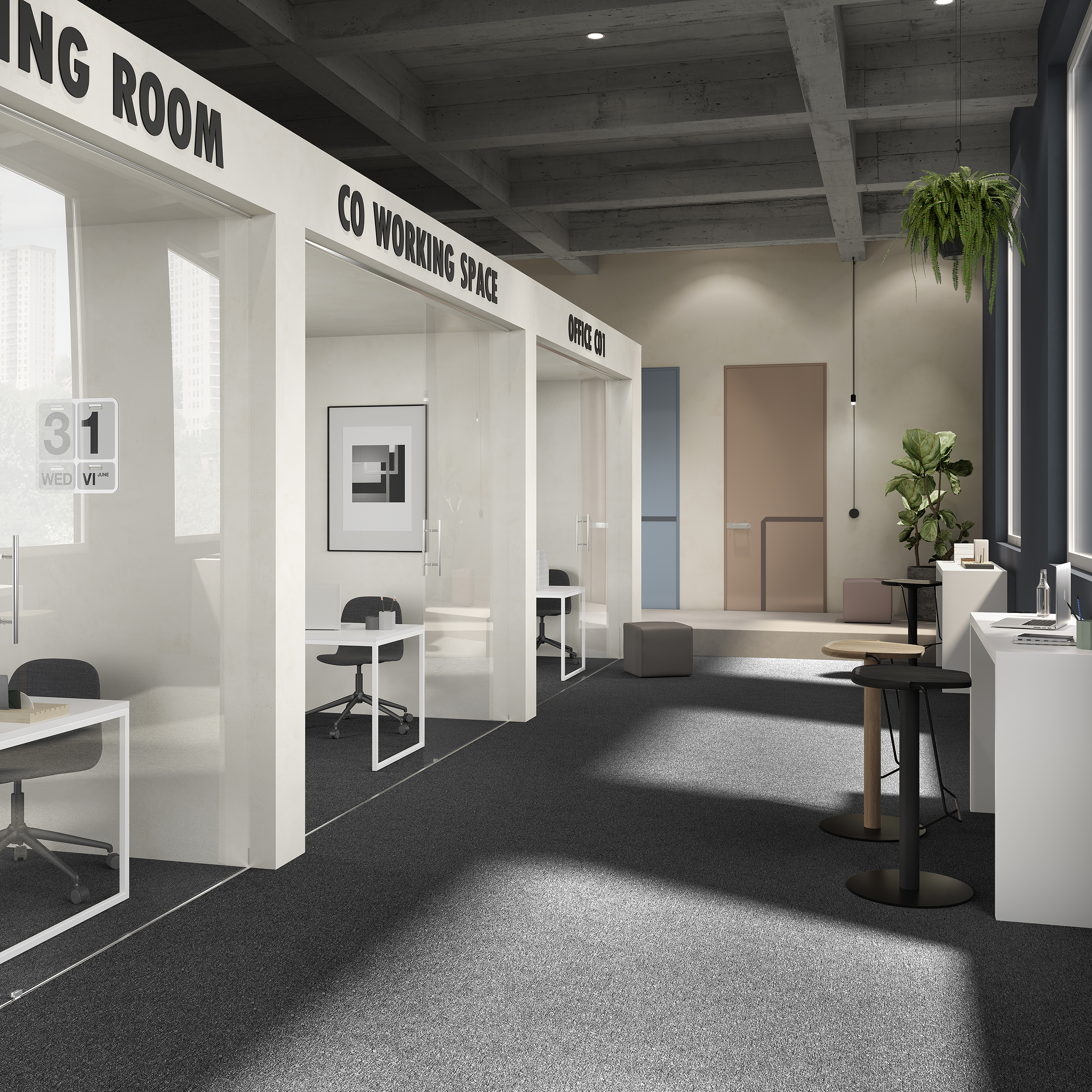 Ковровая плитка Medusa Tile 99 (500*500*5 мм) — купить в Урае