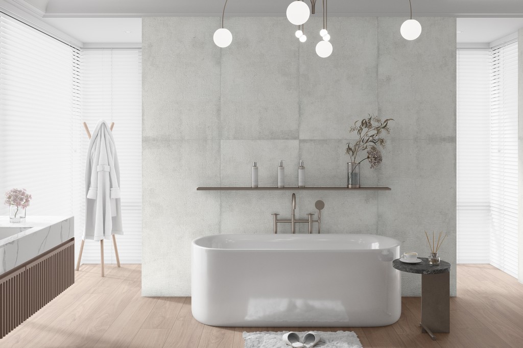 Керамогранит "Ennface" 600*1200 Touch Glacier Матовый, Рельефный Светло-серый — купить в Урае