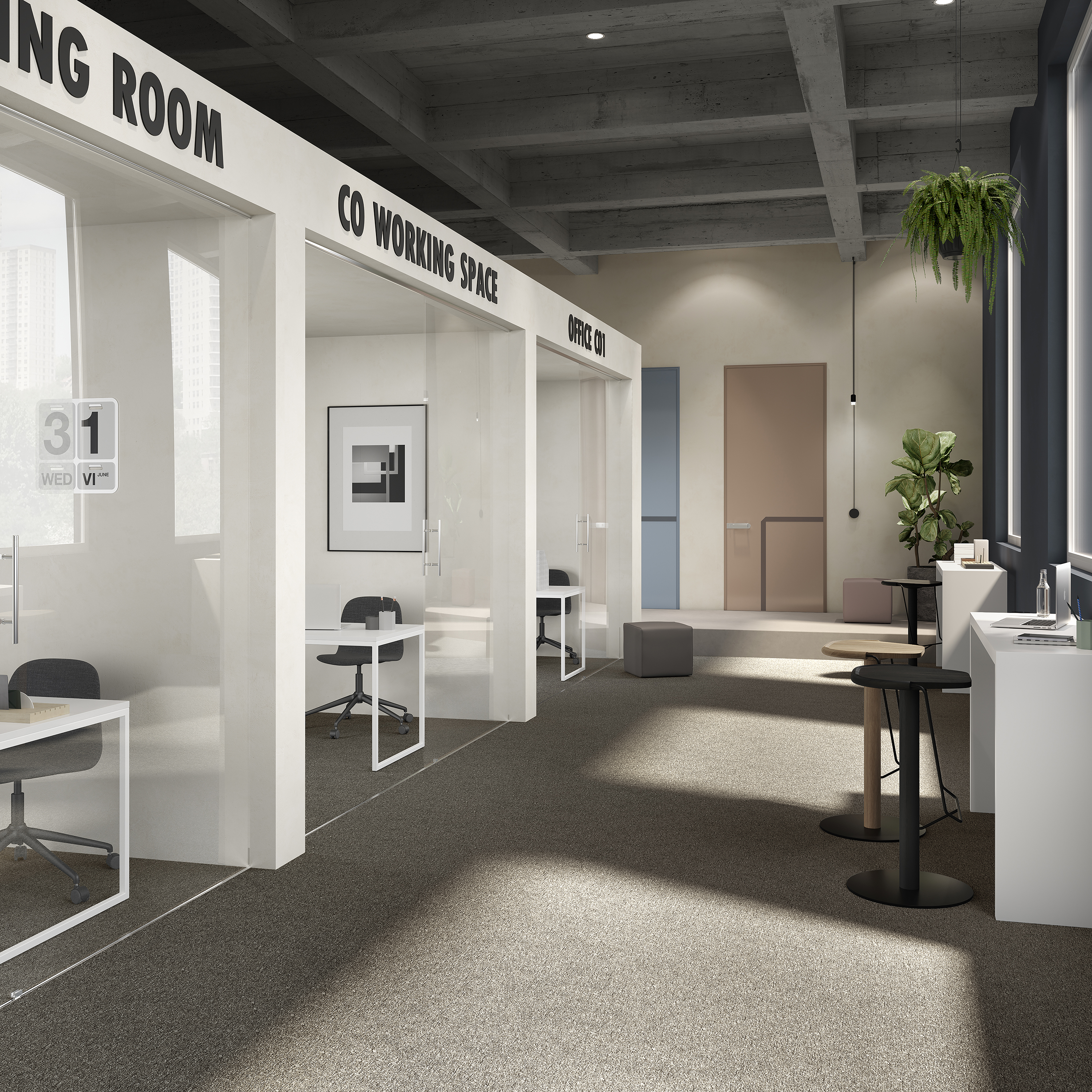 Ковровая плитка Medusa Tile 43 (500*500*5 мм) — купить в Урае