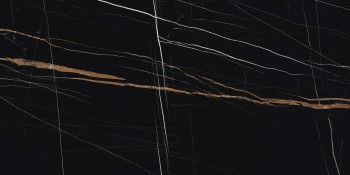 Керамогранит "Kerranova" 600*1200 Marble Trend Nero Dorato Матовый Черный — фото и характеристики