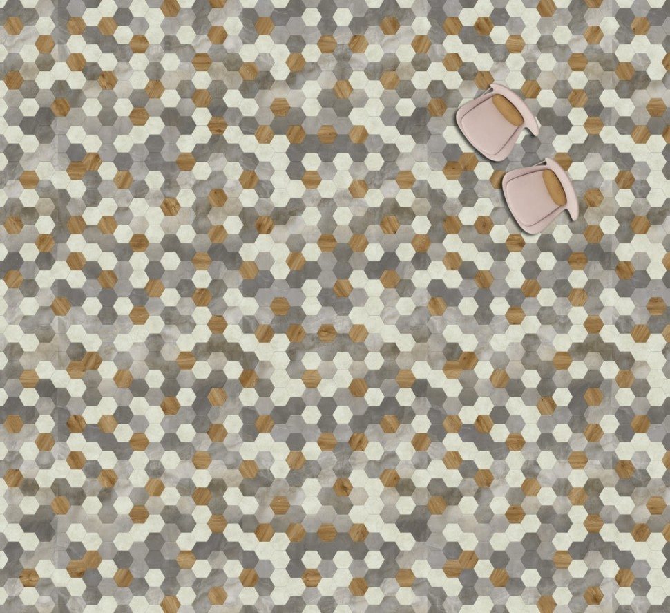 Виниловая плитка "Moduleo" Moods Hexagon 348 (226,32*196*2,5 мм) — купить в Урае