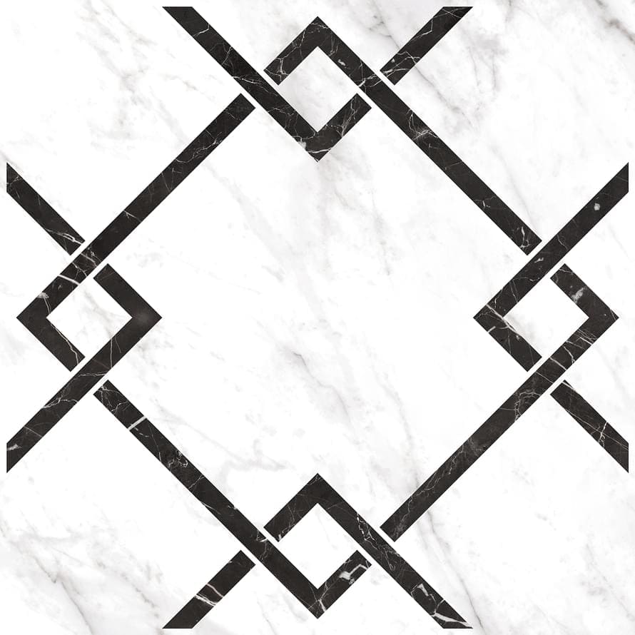 Керамогранит "Keramin" Монте-Р (600*600 мм) Белый орнамент — купить в Урае