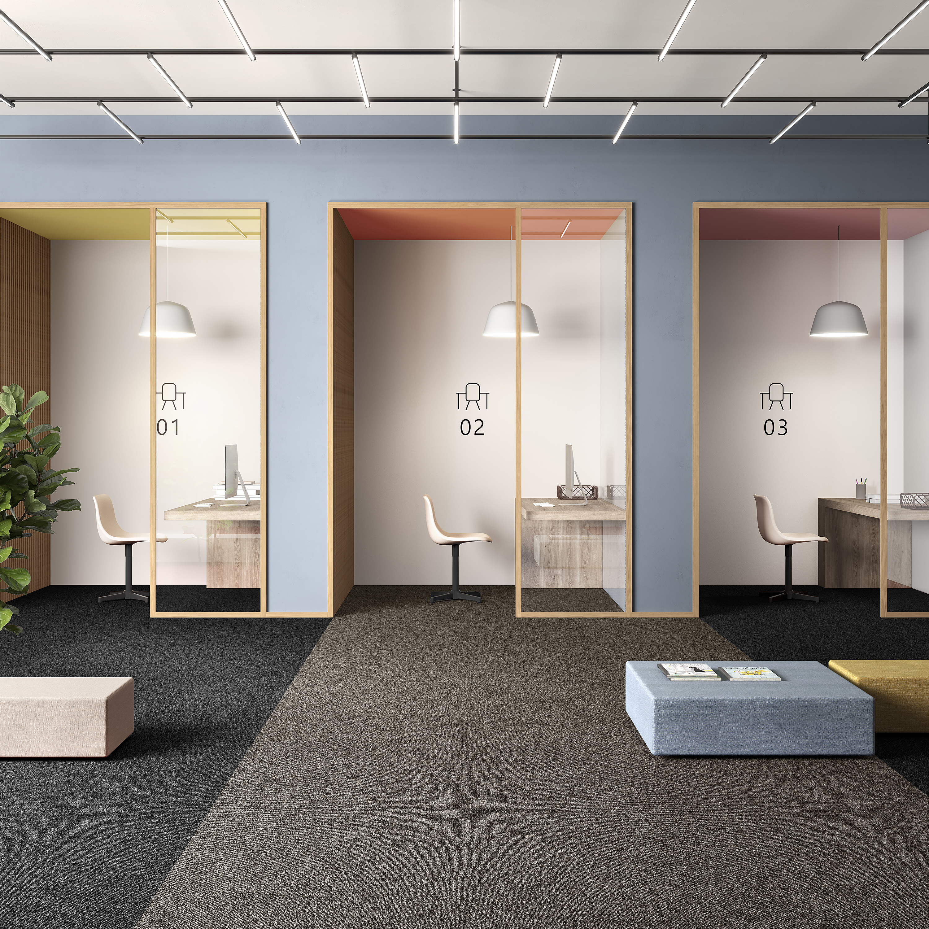 Ковровая плитка Medusa Tile 43 (500*500*5 мм) — купить в Урае