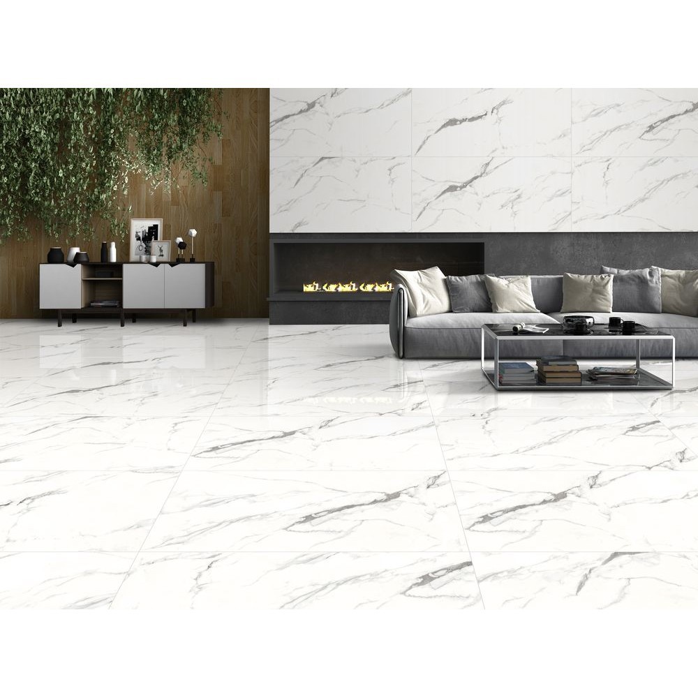 Керамогранит "Ennface" 600*1200 Polaris Glossy Полированный Белый — купить в Урае